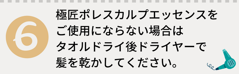 極匠ヘアトリートメントご使用方法