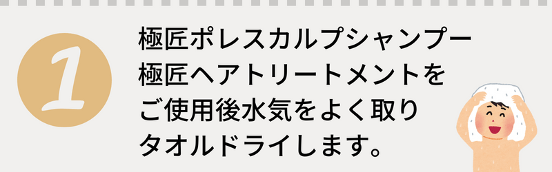 極匠ポレスカルプエッセンスご使用方法