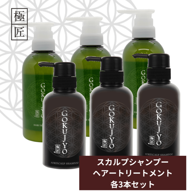 極匠ポレスカルプシャンプー&極匠ヘアトリートメントセット 各3本 セット